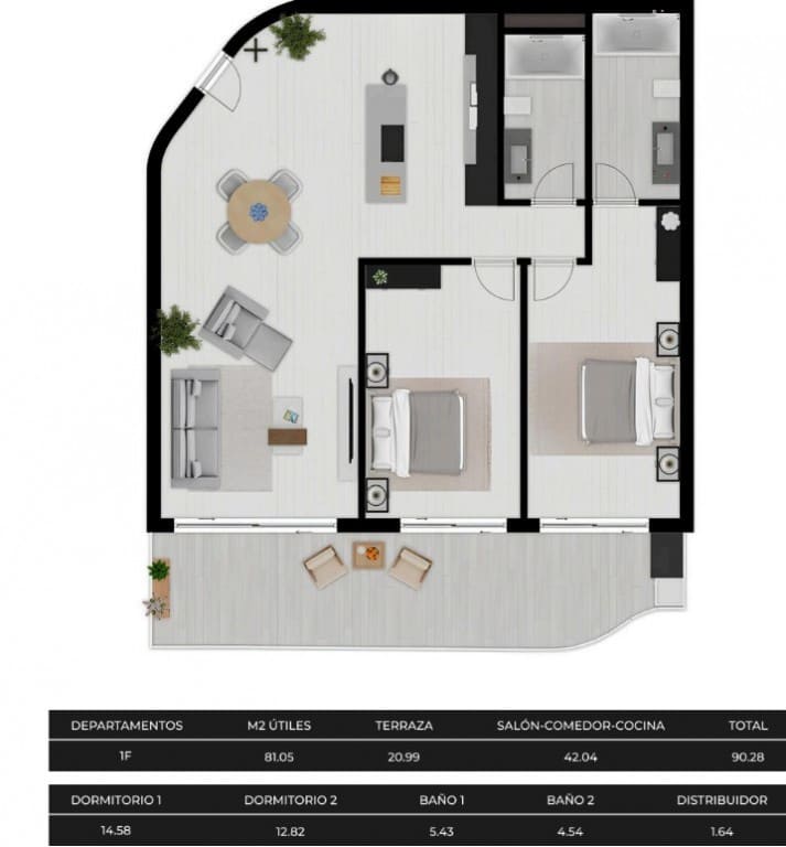 2 camera da letto Appartamento in vendita in Calpe / Calp con piscina - 379.445 € (Rif: 9145762)