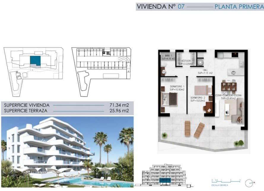 2 sypialnia Apartament na sprzedaż w Mil Palmeras z basenem - 365 000 € (Ref: 9169733)