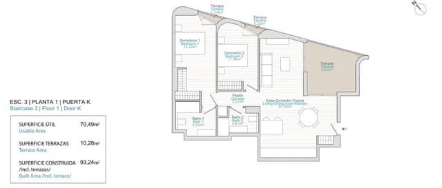 2 chambre Appartement à vendre à Platja Vila Joiosa - Platja de Torres, La Villajoyosa / Vila Joiosa avec piscine - 335 000 € (Ref: 9175066)
