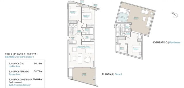3 sovrum Takvåning till salu i Platja Vila Joiosa - Platja de Torres, La Villajoyosa / Vila Joiosa med pool - 686 000 € (Ref: 9175231)