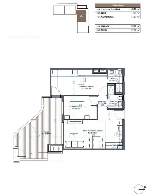 2 camera da letto Appartamento in vendita in Guardamar del Segura con piscina - 295.000 € (Rif: 9183907)