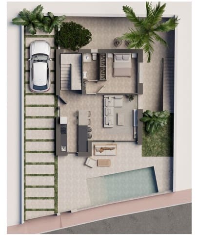 2 quarto Moradia para venda em Pinar de Campoverde, Pilar de la Horadada com piscina - 490 000 € (Ref: 9185681)