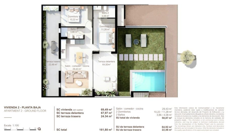 2 chambre Appartement à vendre à San Pedro del Pinatar avec piscine - 314 900 € (Ref: 9255807)