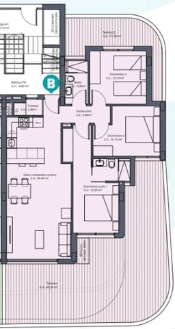 3 makuuhuone Huoneisto myytävänä paikassa Las Lomas de Rame - Bahía Bella, Los Alcázares mukana uima-altaan - 359 000 € (Ref: 9288425)