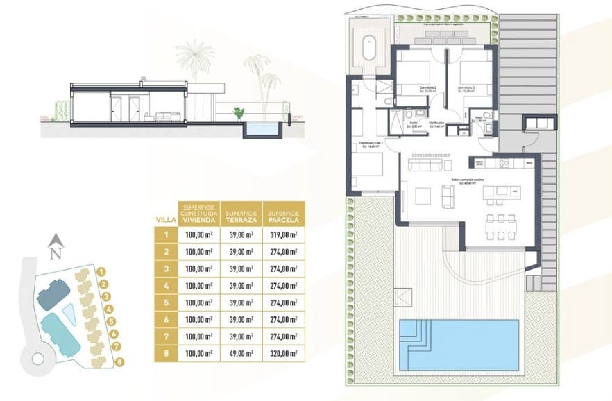 3 soverom Villa til salgs i Los Alcazares med svømmebasseng - € 550 000 (Ref: 9288430)