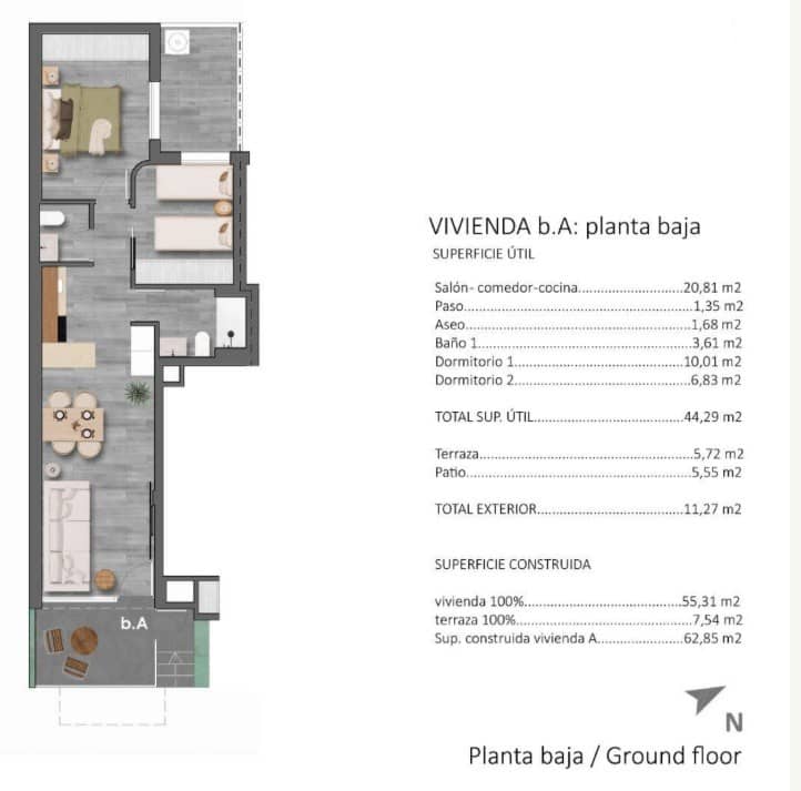 2 slaapkamer Appartement te koop in Torre de la Horadada met zwembad - € 295.900 (Ref: 9325269)