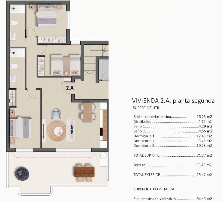 3 slaapkamer Appartement te koop in Torre de la Horadada met zwembad - € 378.900 (Ref: 9360687)