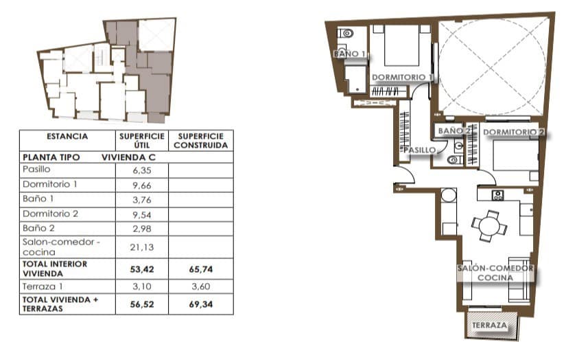 2 bedroom Penthouse for sale in Torrevieja with pool - € 538,000 (Ref: 9388506)
