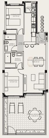 Apartamento de 2 habitaciones en Parque Acuático - Sector 25, Torrevieja en venta con piscina - 263.900 € (Ref: 9444505)