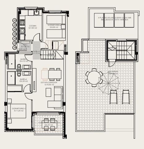 2 sovrum Takvåning till salu i Parque Acuático - Sector 25, Torrevieja med pool - 274 900 € (Ref: 9444507)