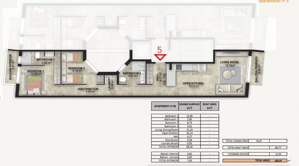 2 bedroom Apartment for sale in Torrevieja with pool - € 265,000 (Ref: 9444773)