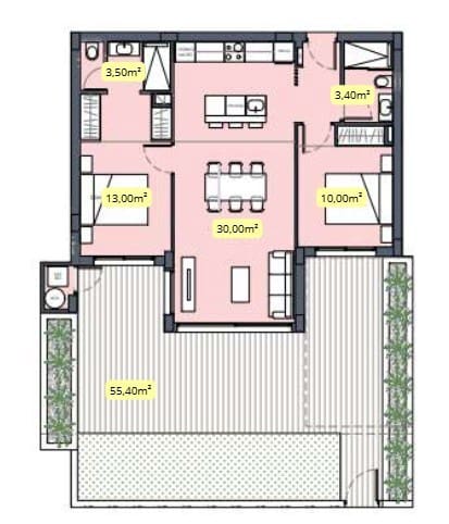 2 soverom Leilighet til salgs i Torre-Pacheco med svømmebasseng - € 315 000 (Ref: 9462816)