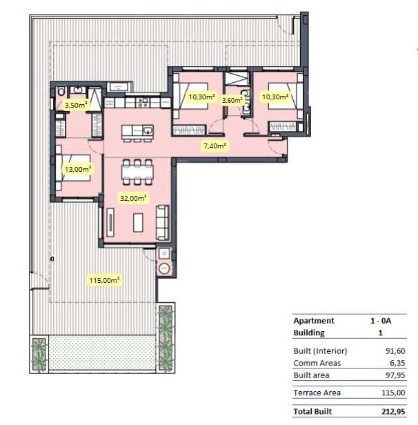 Apartamento de 3 habitaciones en Torre-Pacheco en venta con piscina - 348.000 € (Ref: 9462817)