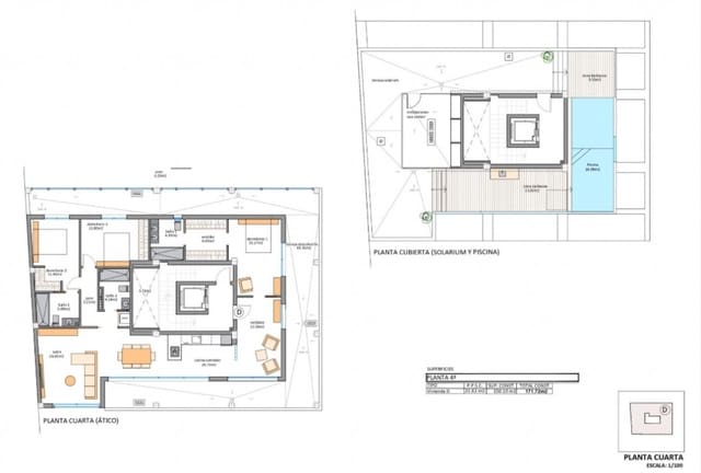 3 sovrum Takvåning till salu i Lo Pagan, San Pedro del Pinatar med pool - 899 900 € (Ref: 9495292)