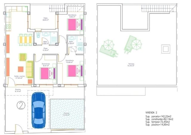 3 slaapkamer Huis te koop in Avileses, Murcia stad met zwembad - € 279.900 (Ref: 9524829)