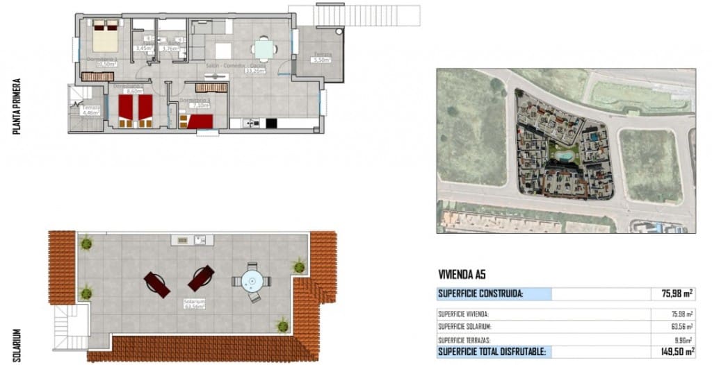 Bungalow de 3 habitaciones en Cox en venta con piscina - 235.000 € (Ref: 9532292)