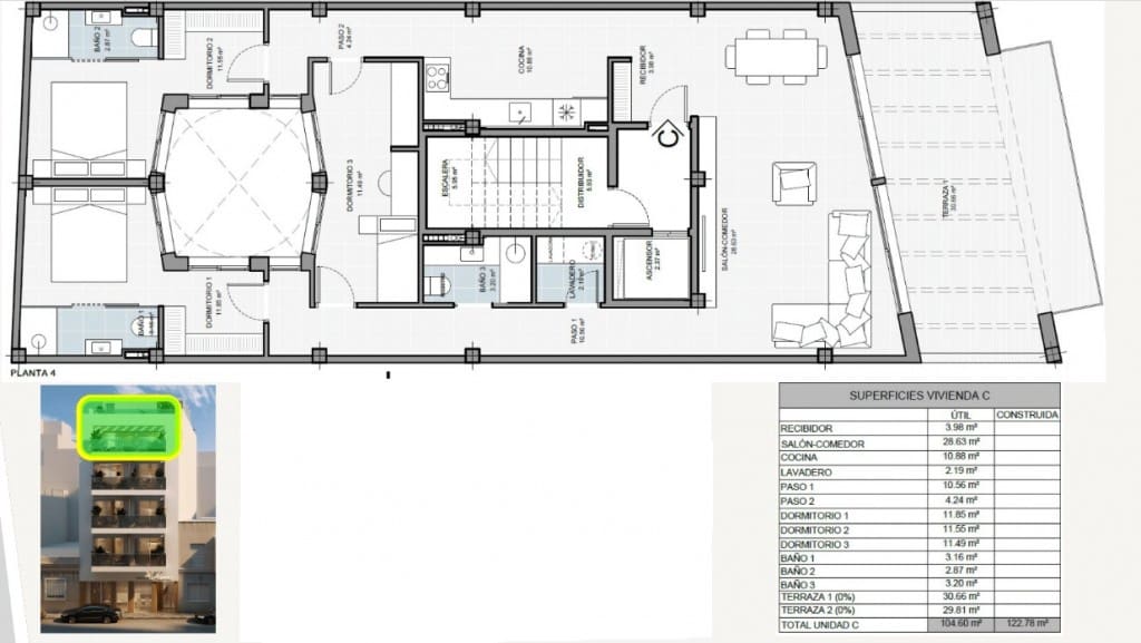 3 bedroom Penthouse for sale in Torrevieja with pool - € 560,000 (Ref: 9532447)