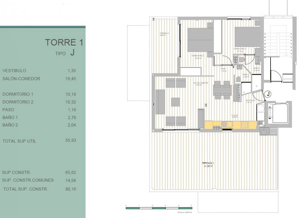 2 soverom Penthouse til salgs i Guardamar del Segura med svømmebasseng - € 445 000 (Ref: 9565679)