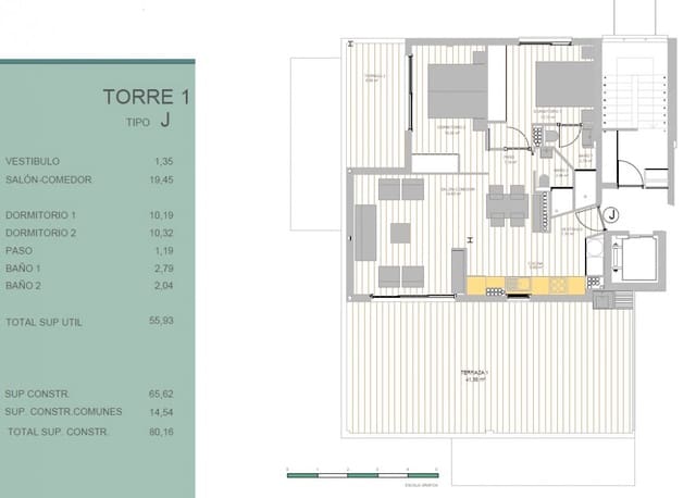 2 sovrum Takvåning till salu i Guardamar del Segura med pool - 445 000 € (Ref: 9565679)