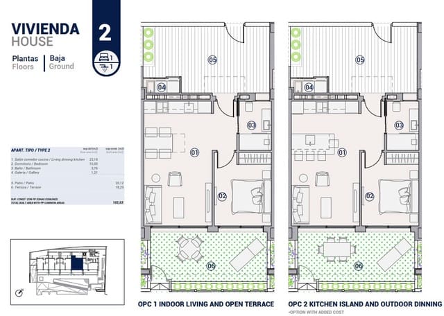 1 quarto Apartamento para venda em Poble Nou - Montiboli, La Villajoyosa / Vila Joiosa com piscina - 433 000 € (Ref: 9580083)