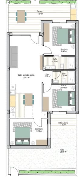 3 quarto Apartamento para venda em San Cayetano com piscina - 263 900 € (Ref: 9591271)