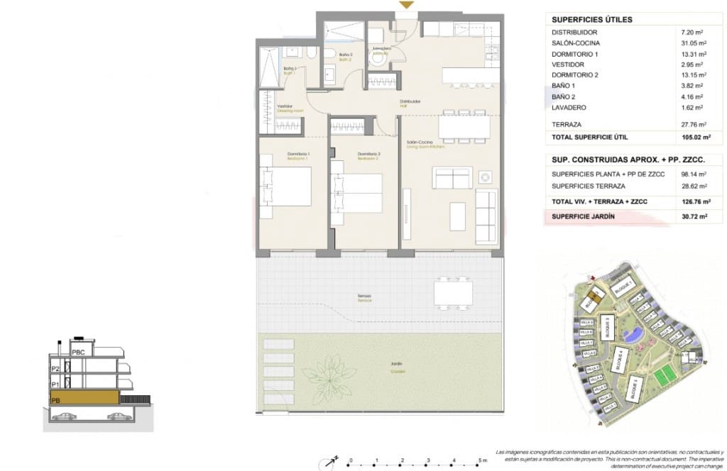 2 makuuhuone Huoneisto myytävänä paikassa Finestrat mukana uima-altaan - 450 000 € (Ref: 9596461)