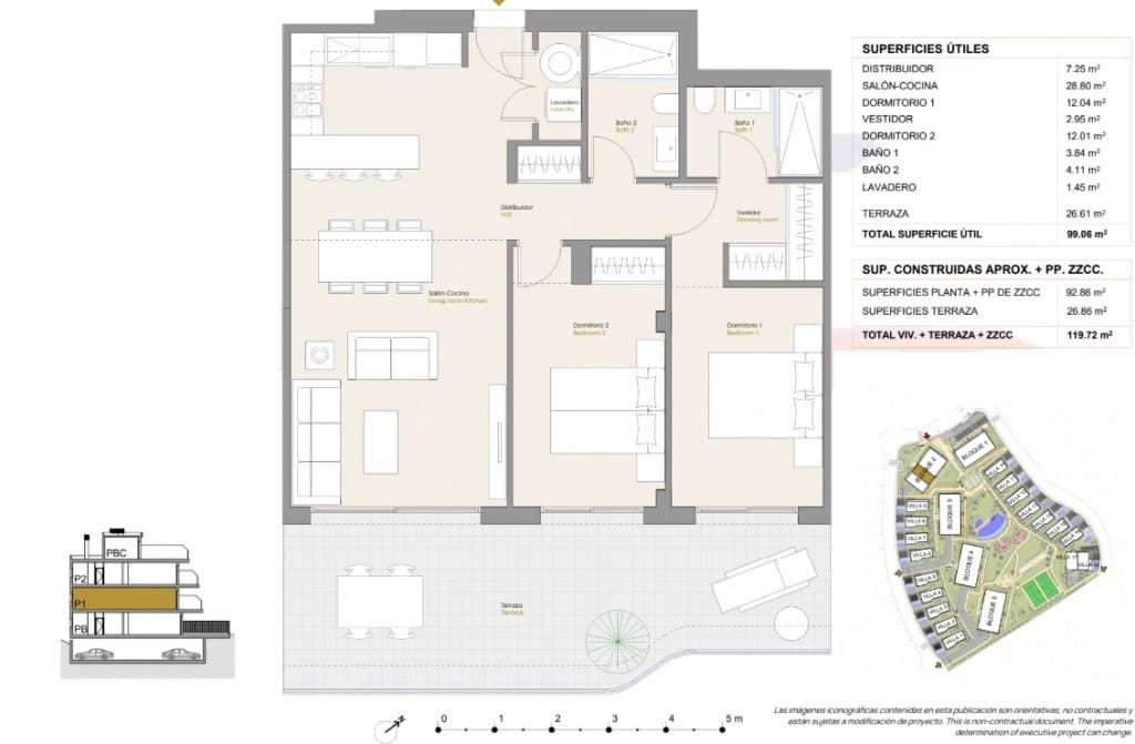 2 makuuhuone Huoneisto myytävänä paikassa Finestrat mukana uima-altaan - 440 000 € (Ref: 9596463)
