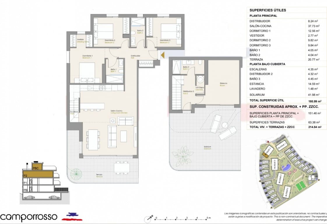 3 sovrum Takvåning till salu i Finestrat med pool - 650 000 € (Ref: 9596579)