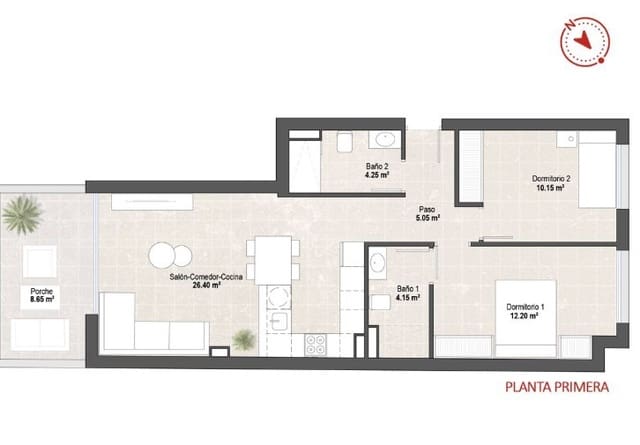 2 camera da letto Appartamento in vendita in Lo Pagan, San Pedro del Pinatar con piscina - 229.900 € (Rif: 9645805)