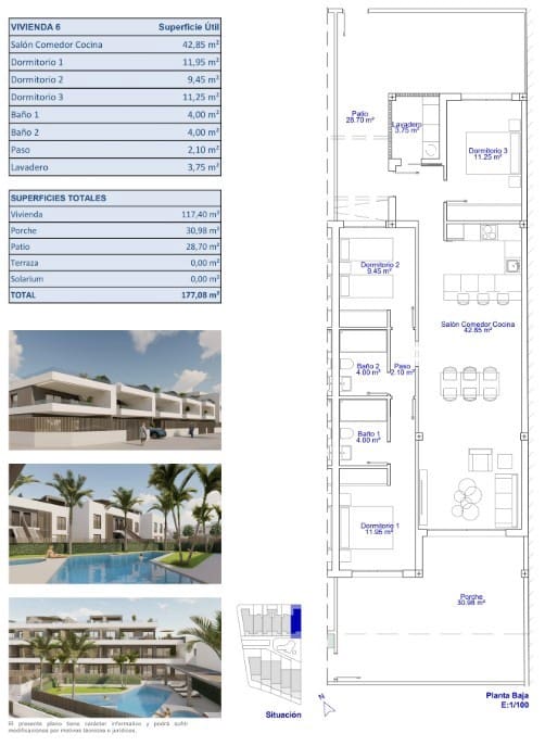 3 camera da letto Appartamento in vendita in Pilar de la Horadada con piscina - 345.000 € (Rif: 9665169)