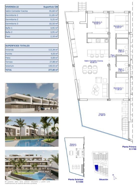 3 chambre Bungalow à vendre à Pilar de la Horadada avec piscine - 495 000 € (Ref: 9666490)