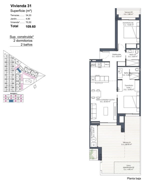 Apartamento de 2 habitaciones en Los Alcázares en venta con piscina - 319.000 € (Ref: 9667200)