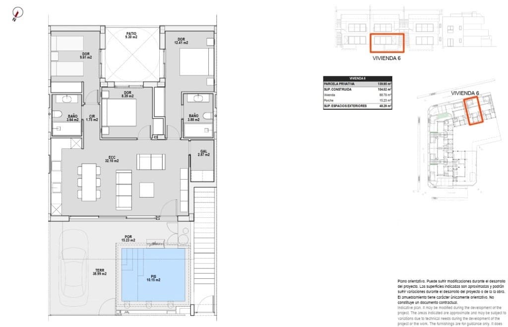 3 sypialnia Apartament na sprzedaż w Pilar de la Horadada z basenem - 264 900 € (Ref: 9678184)