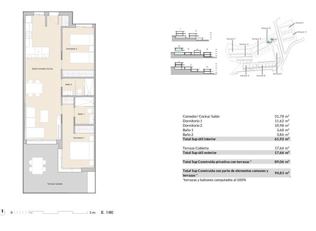 2 quarto Apartamento para venda em Escandinavia - Cautivador, Alfaz del Pi / L'Alfàs del Pi com piscina - 287 000 € (Ref: 9687518)