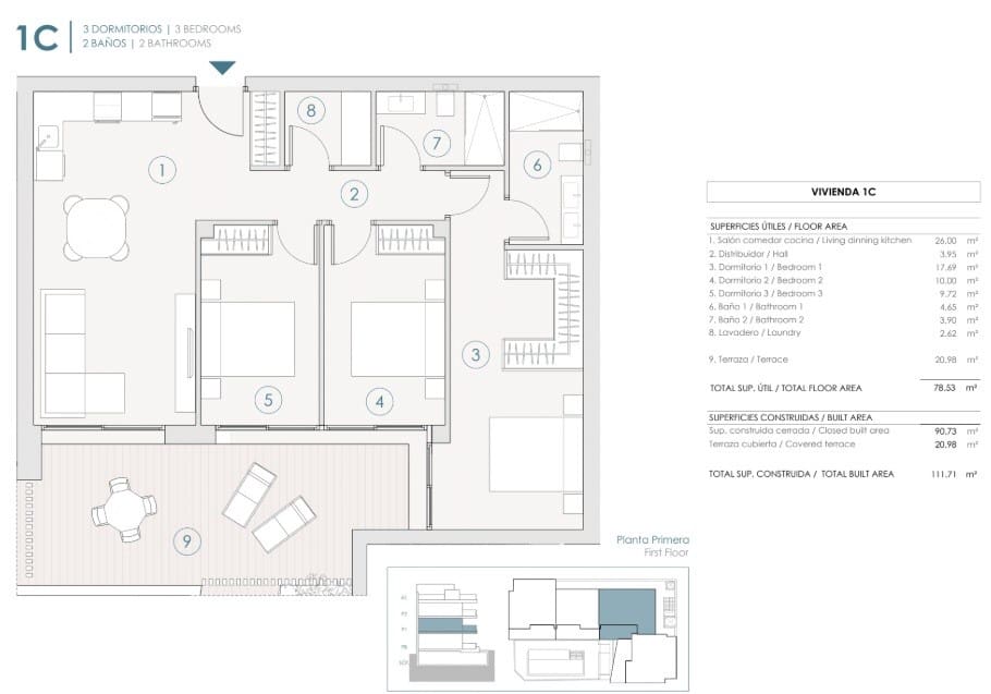 3 bedroom Apartment for sale in Benijofar with pool - € 294,000 (Ref: 9733617)