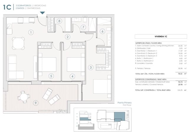 3 soverom Leilighet til salgs i Benijófar med svømmebasseng - € 294 000 (Ref: 9733617)