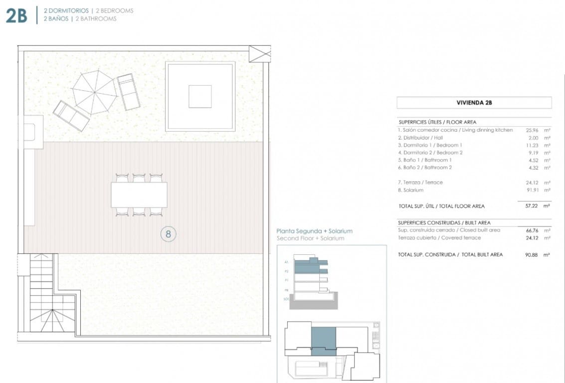 2 soveværelse Penthouse til salg i Benijofar med swimmingpool - € 410.000 (Ref: 9733618)