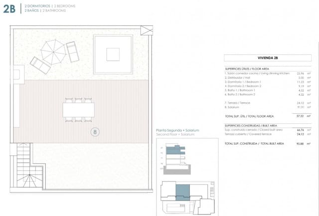 2 soveværelse Penthouse til salg i Benijófar med swimmingpool - € 410.000 (Ref: 9733618)