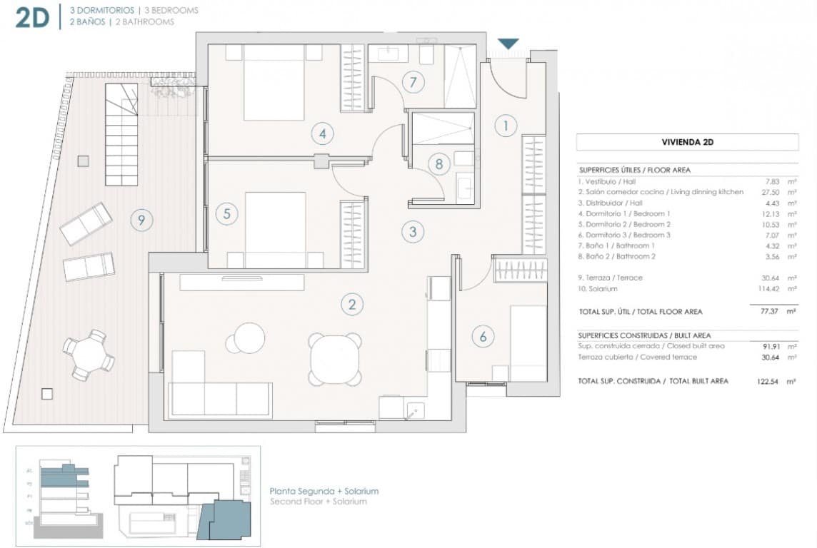 3 makuuhuone Kattohuoneisto myytävänä paikassa Benijofar mukana uima-altaan - 410 000 € (Ref: 9733619)