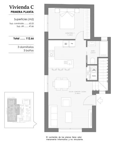 3 camera da letto Attico in vendita in Benejúzar - 225.570 € (Rif: 9782135)