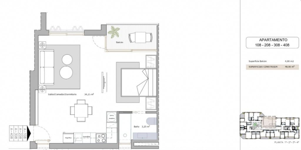 1 soveværelse Lejlighed til salg i Lo Pagan med swimmingpool - € 149.900 (Ref: 9795315)