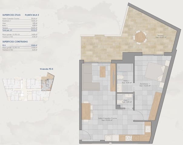 1 slaapkamer Appartement te koop in Los Cuarteros, San Pedro del Pinatar met zwembad - € 194.000 (Ref: 9797451)