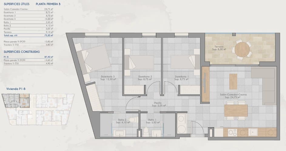 3 sovrum Lägenhet till salu i Los Cuarteros med pool - 279 000 € (Ref: 9797456)
