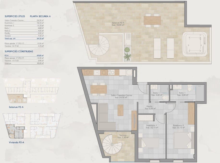 2 chambre Penthouse à vendre à Los Cuarteros avec piscine - 278 000 € (Ref: 9797458)