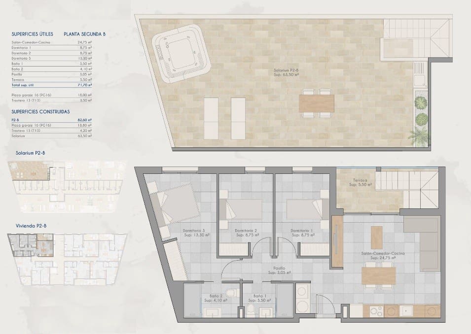3 sovrum Takvåning till salu i Los Cuarteros med pool - 317 000 € (Ref: 9797459)