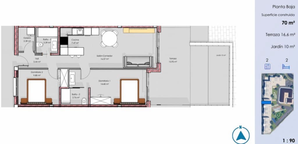 2 soveværelse Lejlighed til salg i El Raso med swimmingpool - € 320.000 (Ref: 9802666)
