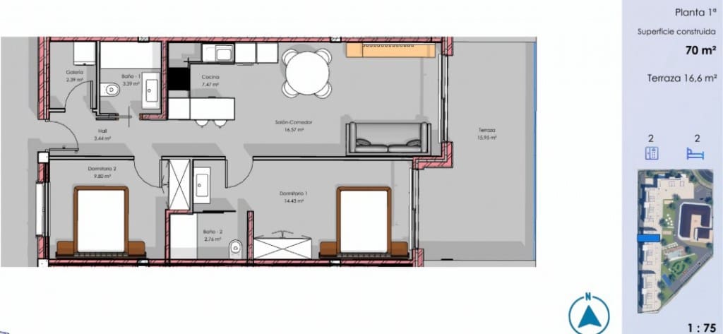 2 soverom Leilighet til salgs i El Raso med svømmebasseng - € 295 000 (Ref: 9802818)