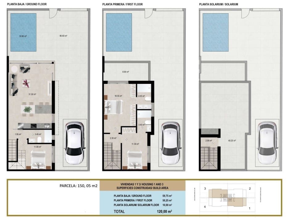3 soveværelse Byhus til salg i Santiago de la Ribera med swimmingpool - € 376.500 (Ref: 9830106)
