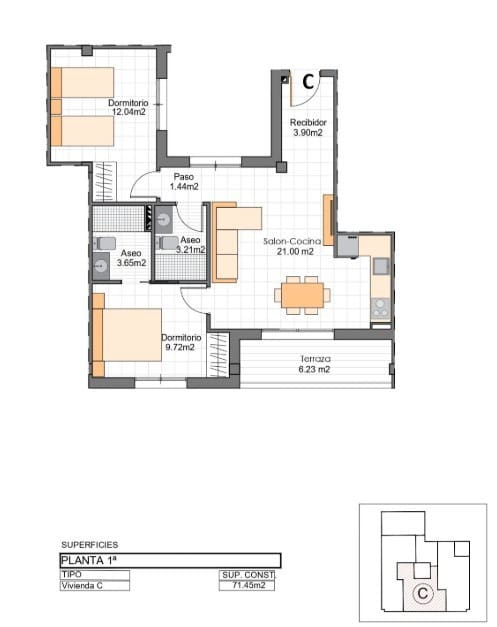 2 chambre Appartement à vendre à Lo Pagan avec piscine - 277 400 € (Ref: 9831987)