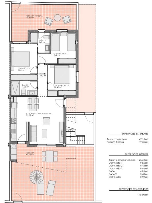 3 soverom Leilighet til salgs i Pilar de la Horadada med svømmebasseng garasje - € 284 900 (Ref: 9852114)